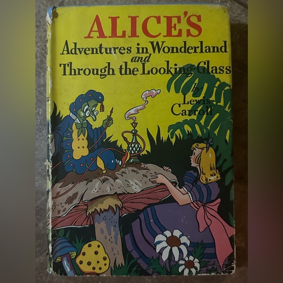 Alice in Wonderland & Through the Looking Glass vintage hardcover & dust jacket - Picture 1 of 8